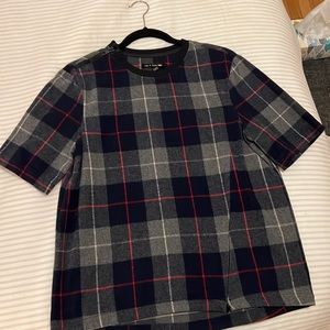 Rag & Bone Flannel Short Sleeved Top